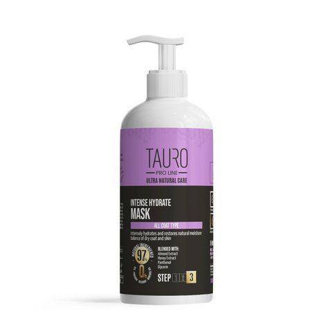 Інтенсивно зволожувальна маска для шкіри та шерсті собак і котів TAURO PRO LINE Ultra Natural Care Intense Hydrate Mask, 1000 мл TPL63596 фото
