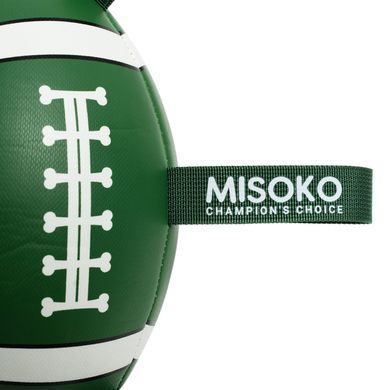 MISOKO&CO Іграшка для собак, м'яч надувний, у формі м'яча для регбі, зелений, 41 см KINMSK70117 фото