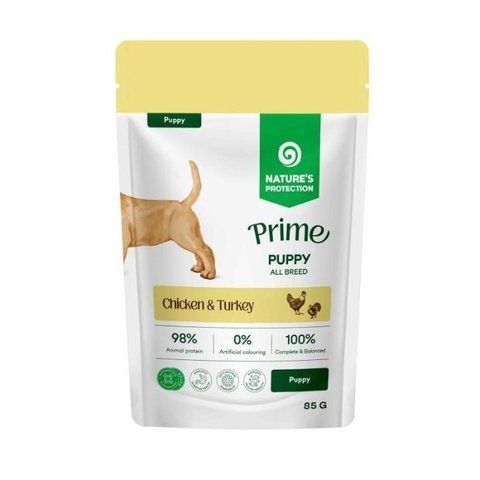 Nature's Protection Prime Puppy Chicken and Turkey Вологий корм для цуценят з куркою та індичкою, 85 г NPPR47921 фото