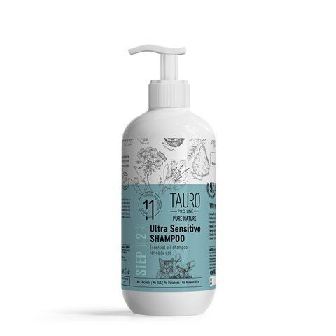 Шампунь для собак та котів з чутливою шкірою Tauro Pro Line Pure Nature Ultra Sensitive, 400 ml TPL63797 фото