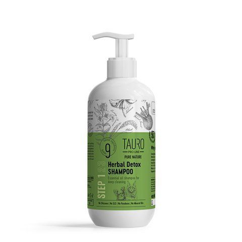 Шампунь для глибокого очищення шерсті собак та котів Tauro Pro Line Pure Nature Herbal Detox, 400 ml TPL63799 фото