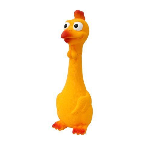 MISOKO&CO Іграшка для собак, сидяче курча, латекс, помаранчевий, 20.5 см BEIRJ01391 фото