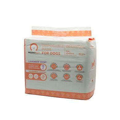 Misoko&Co Одноразовые пеленки для собак с углем и ароматом лаванды, 60*90 см SHAMSK63133_50 фото