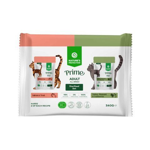Nature's Protection Prime Sterilised Cats Set Adult Сет вологого корму для стерилізованих котів,&nbsp;4x85 г NPPR47919 фото