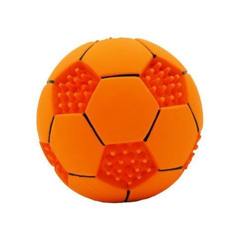 MISOKO Игрушка для собак футбольный мяч, латекс, оранжевый, 10 см BEIRJ01523 фото