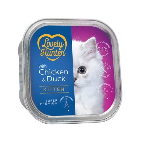 Вологий корм для кошенят з куркою і качкою Lovely Hunter Kitten with Chicken and Duck 85 г LHU45708 фото