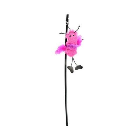 HIPPIE PET Игрушка для котов Удочка с птичкой розовая 48 см HIPCW2303038RO фото
